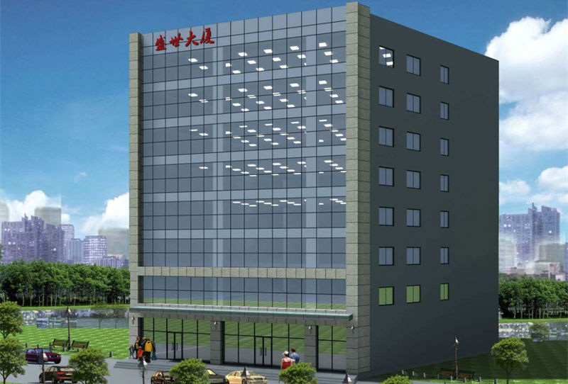 隱框玻璃幕墻辦公樓項目設計效果圖