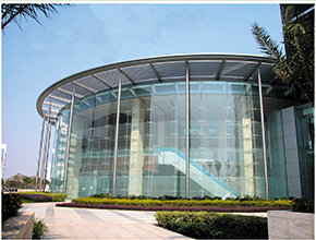 深圳華為會客廳點式玻璃幕墻 深圳華為會客廳點式玻璃幕墻